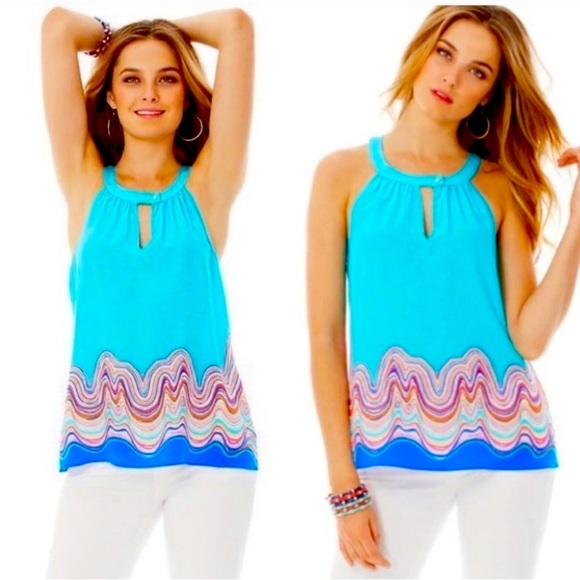 Lilly Pulitzer Tops - Lilly Pulitzer Rohan Vibrant Blue Women's Top
